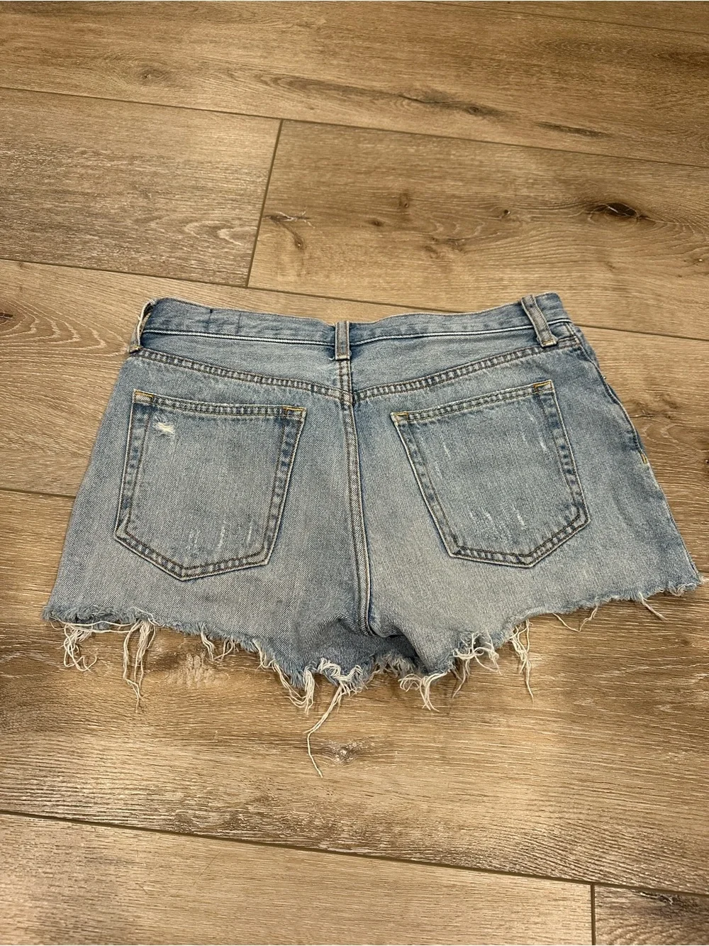 Free People/We The Free Women's Light Blue Distressed Denim Cutoff Shorts